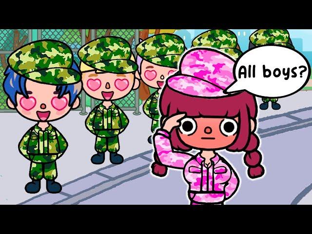 I’m The Only Girl In All Boys Military School  Toca Life World | Toca Boca