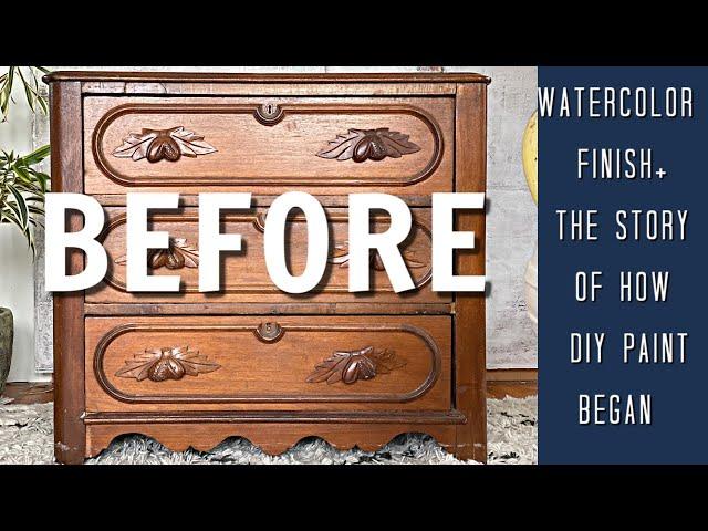 thrifted & Up cycled Water Color  Furniture Finish & the story of how I started DIY Paint