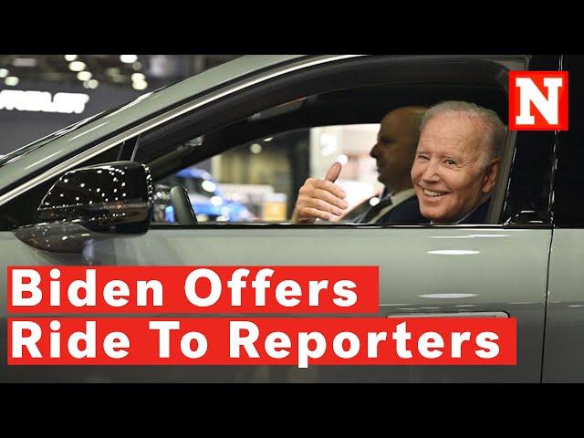 Biden Offers Reporters Ride To Washington While Test Driving Cadillac Lyriq