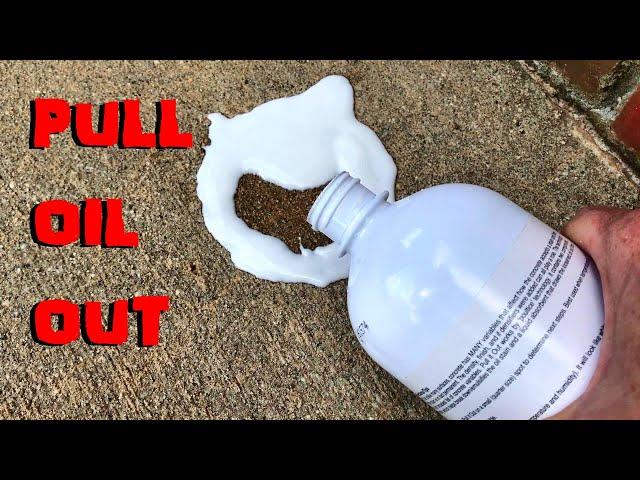 CONCRETE Oil Stain Remover with *CHOMP Pull it OUT-   First time Using