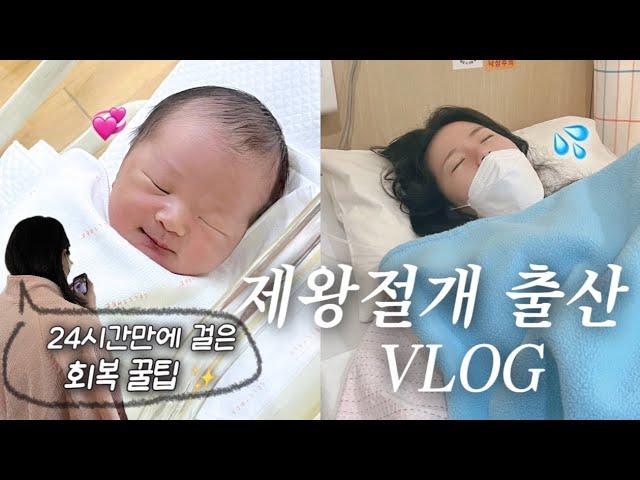 출산 vlog | 진통 다 겪은 억울한 제왕절개 출산 후기 (feat.다음날 바로 걷는 회복꿀팁)