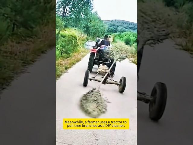  Homemade Road Sweeping Machine! 