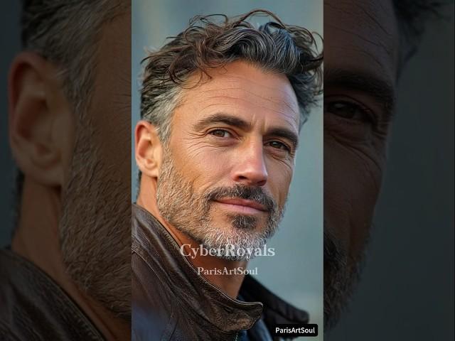 Silver Foxes of the World–The Most Handsome 50+ Men #silver #handsome #shorts #shortvideo #aiart