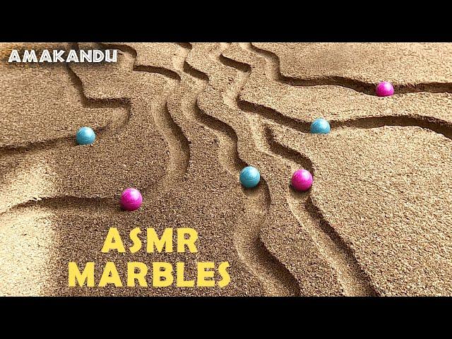 Marble Run in Beach  Sand & Wooden Boxes Amakandu ASMR 01