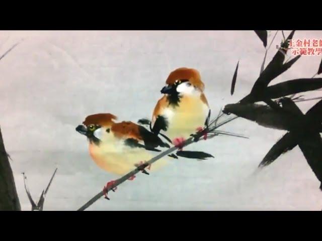 Birds and bamboo - Traditional Chinese painting