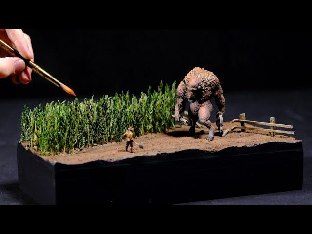 Farmer Protects His Crops From a Bison