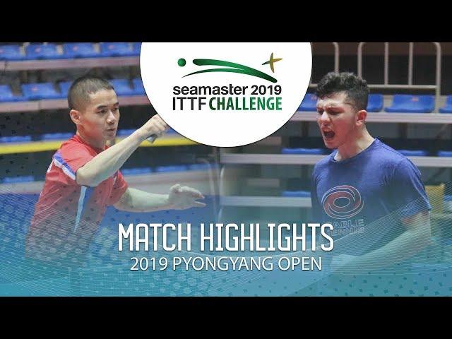 Ham Yu Song vs Amin Ahmadian | 2019 ITTF Pyongyang Open Highlights (U21 1/4)