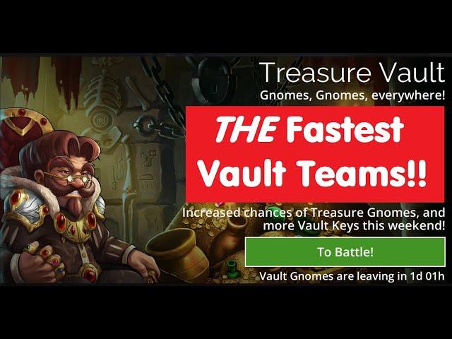 Gems of War THE Fastest Gnome Treasure Vault teams! Best gameplay, guide, and tips!