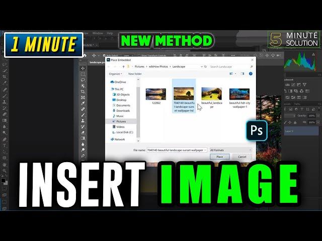 How to insert an image in photoshop 2025