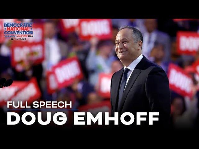 FULL SPEECH: Doug Emhoff on wife Kamala Harris: ‘She’s ready to lead’