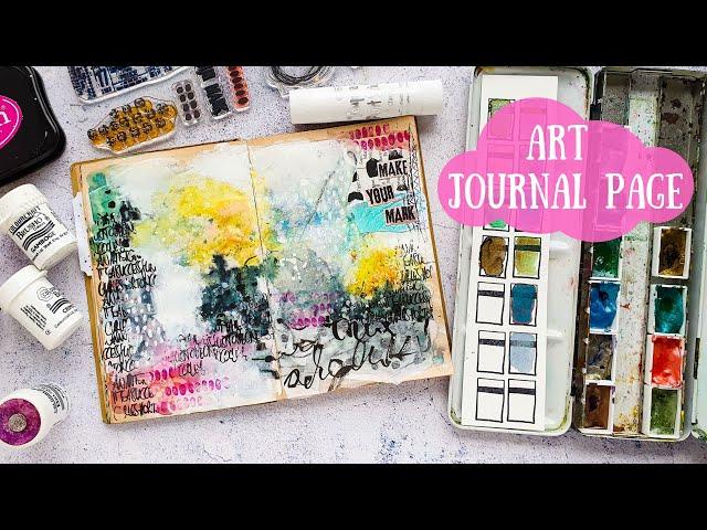 Art Journal Tutorial with Watercolors and Brushos