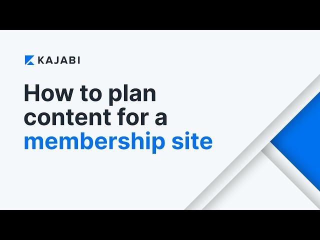 How to Plan Content for a Membership Site