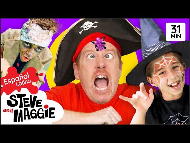 Historia de Halloween de Familia Dedos con Steve y Maggie Español Latino + MÁS para niños