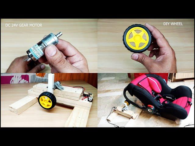 Baby Bouncer Convert Electric Bouncer | How to make through the Gear Motor with | DIY Wheel