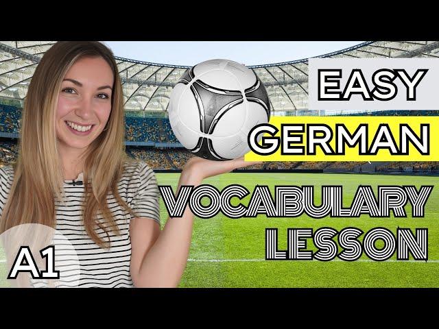 Easy German Vocabulary Lesson for Beginners | COMPREHENSIBLE INPUT (Football EM Edition)