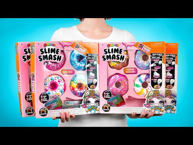 Ouvre, Décore et Écrase Ces Donuts En Slime Poopsie ! 