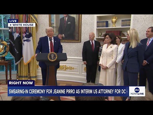 LIVE: Swearing-in ceremony for Jeanine Pirro as interim U.S. attorney for D.C.