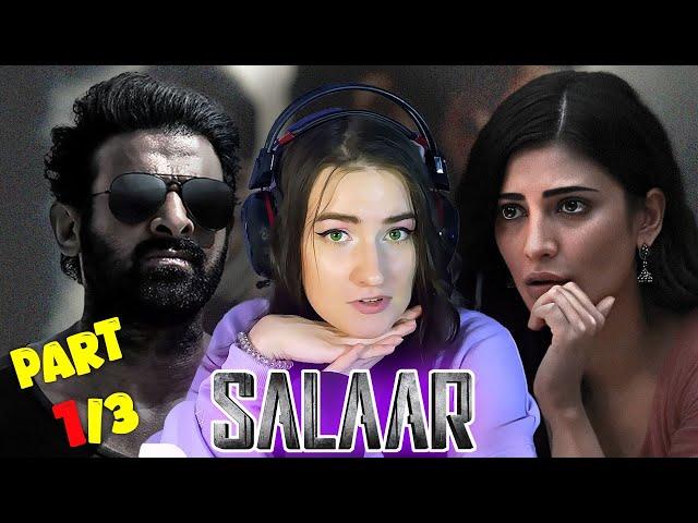 SALAAR Movie Reaction Part 1/3 | Prabhas | Prithviraj Sukumaran, Shruti Haasan | Russian Girl Reacts