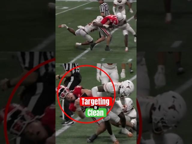 Targeting or Clean? #collegefootball #georgiafootball #texasfootball #ncaafootball #football