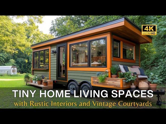 Tiny Home Design: Create Cozy Living Spaces with Rustic Interiors and Vintage Courtyards