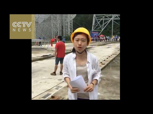 CCTVNEWS’s reporter witnesses final reflector panel put into place on FAST telescope