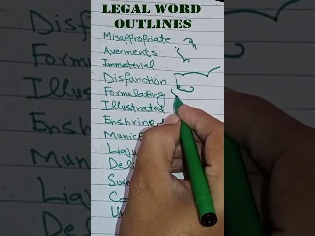 shorthand of difficult legal words