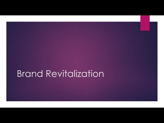 Brand Revitalization