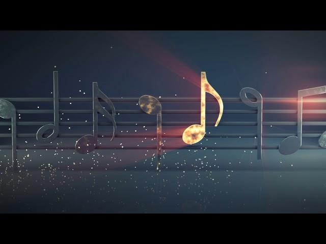 Music note timeline animation