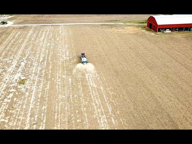 Spreading 48ton of Lime