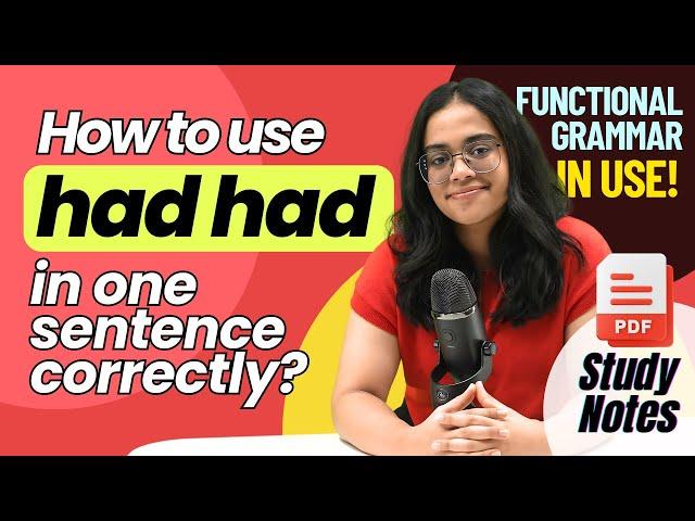 When to Use HAD HAD in one Sentence? ⏱️ Past Perfect Tense Made Simple | Functional English Grammar