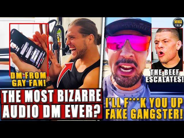 Brian Ortega LEAKS BIZARRE audio DM from male fan!Brendan Schaub LOSES IT on'fake gangster'Nate Diaz