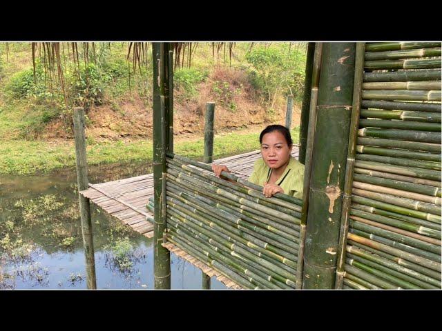 Mountain girl builds bamboo house 2024