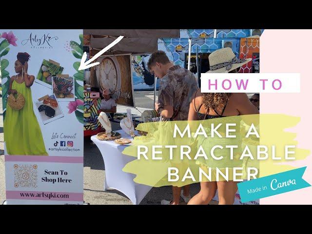 HOW TO MAKE A BANNER FOR YOUR POP UP SHOP | #CANVA #popupshop #smallbusiness