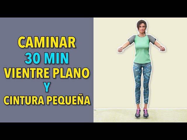 30 Min de Cardio de Pie: Caminata Para un Vientre Plano y una Cintura Pequeña