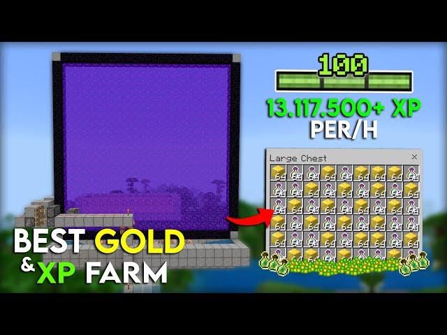 BEST 1.20 Gold XP Farm Tutorial in Minecraft Bedrock (MCPE/Xbox/PS4/Nintendo Switch/PC)