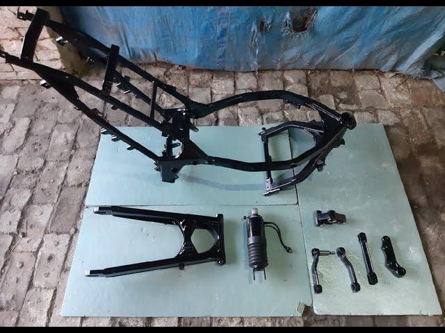 Full Restoration Old Motorcycle Kawasaki GPZ 600 R - Part 2 (Frame,Rear Shock and Swingarm)