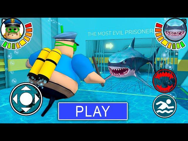 Playing as Barry vs Great White Shark in Barry's Prison Run Water Mode! Roblox