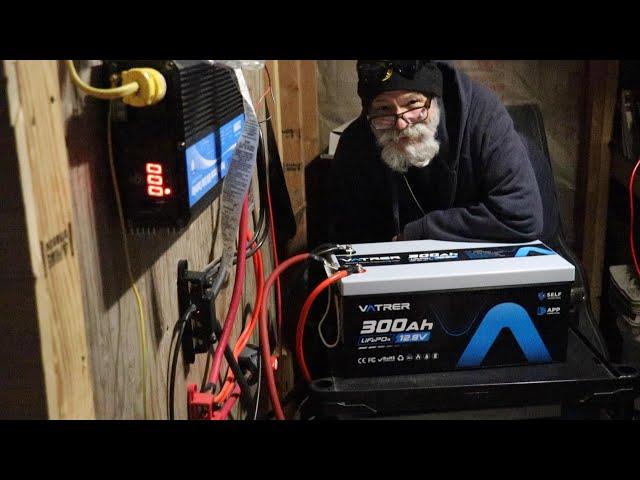 Vatrer 300 amp hour batteries powering my cabin