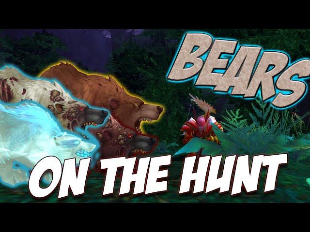 Ravenclaw - "On The Hunt" Common to Rare hunter pets Legion 7.0.3 - Bears / Arcturius spirit bear