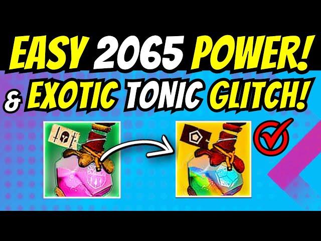 Easy 2065 POWER & EXOTIC GLITCH! Secret TONICS, Hidden Loot & EXPERT Onslaught Salvation! Destiny 2