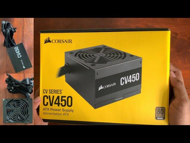 Corsair CV450 80Plus Bronze, ATX PSU unboxing in English !!