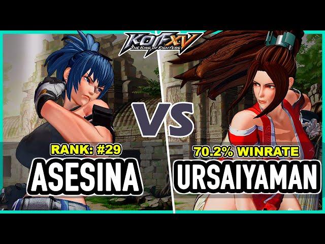 KOF XV  Shermie Asesina (Leona/Athena/Shermie) vs Ursaiyaman (Mai/Chizuru/Isla)  Steam