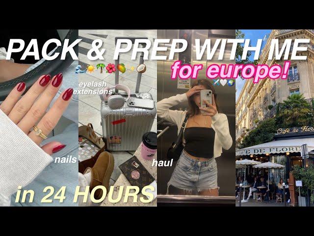 PACK & PREP WITH ME: moving to europe! | haul, glow up, errands & a night out