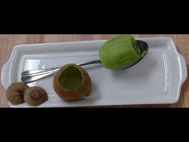 The Best and Easiest Way to Peel a Kiwi: Peeling a Kiwi with a Spoon - A Kiwi Peeler Tutorial