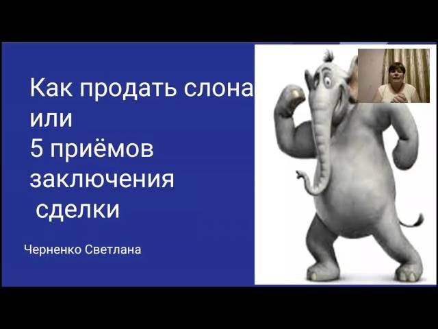 Светлана Черненко. Как пpодать слона или 5 приемов заключения сделки!