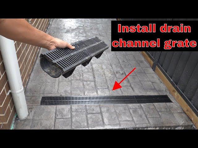 How to install drainage channel grate - DIY