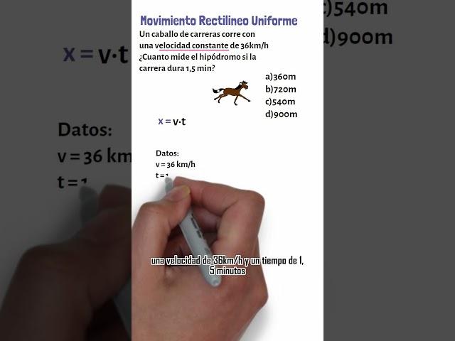 1 MINUTO de Física  Movimiento Rectilíneo Uniforme (MRU) #fisica #movimiento #8