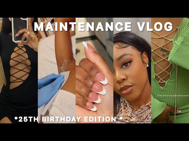 MAINTENANCE VLOG | FIRST BRAZILIAN WAX + UNDERARM WAX, NAILS, LACE WIG INSTALL, & MORE