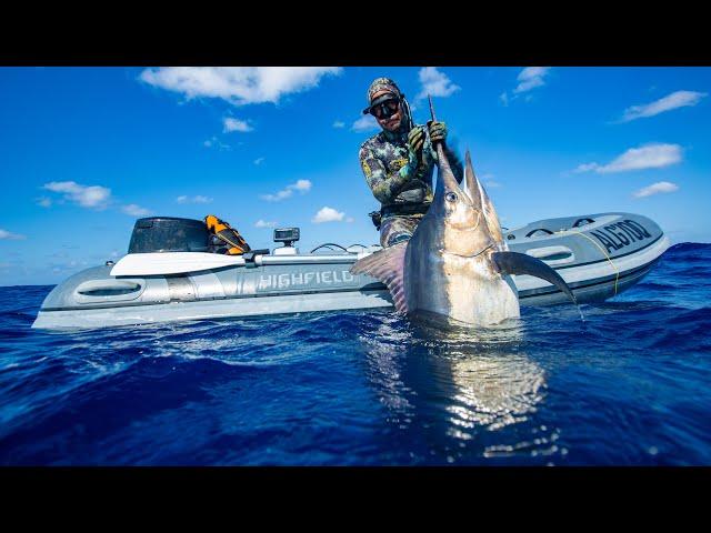 Spearfishing a MARLIN from a TINY boat! (Sailing Popao) Ep.67