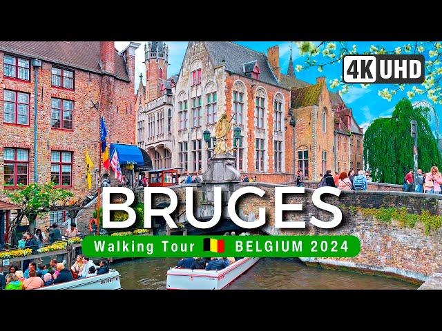 BRUGES Walking Tour 4K  BELGIUM 2024  BRUGGE Walk